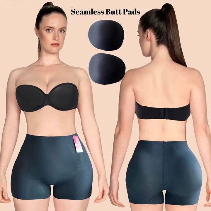 Seamless removable butt shorts