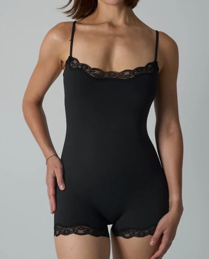 Lace trim onesie