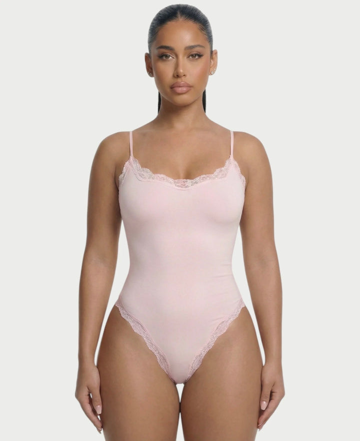 Lace trim bodysuit