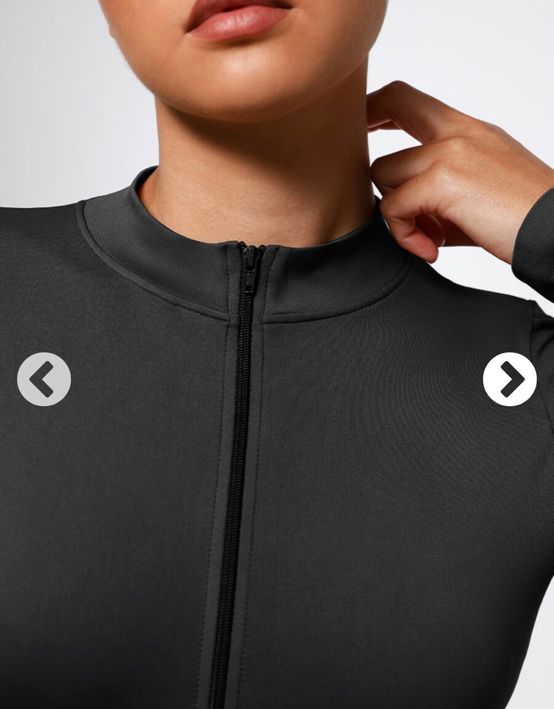 Long sleeve zip up bodysuit