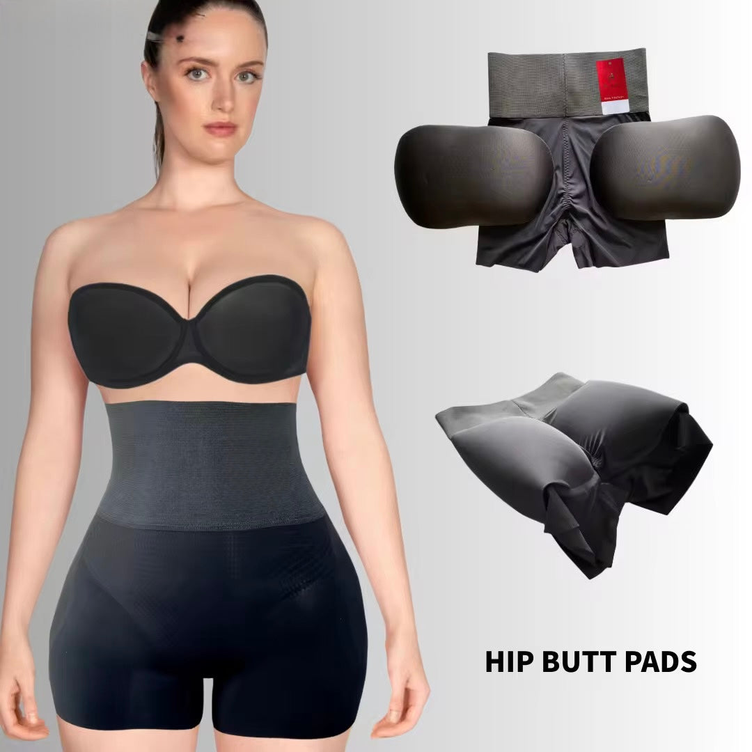 Removable hip + butt shapewear