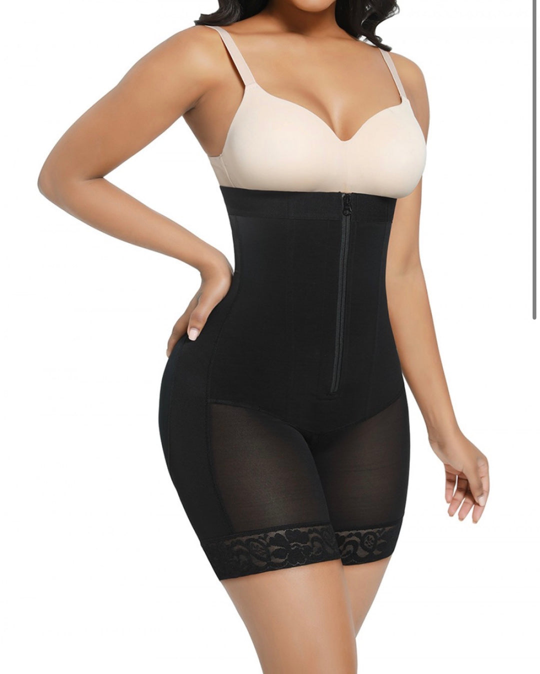 Strapless middle zip